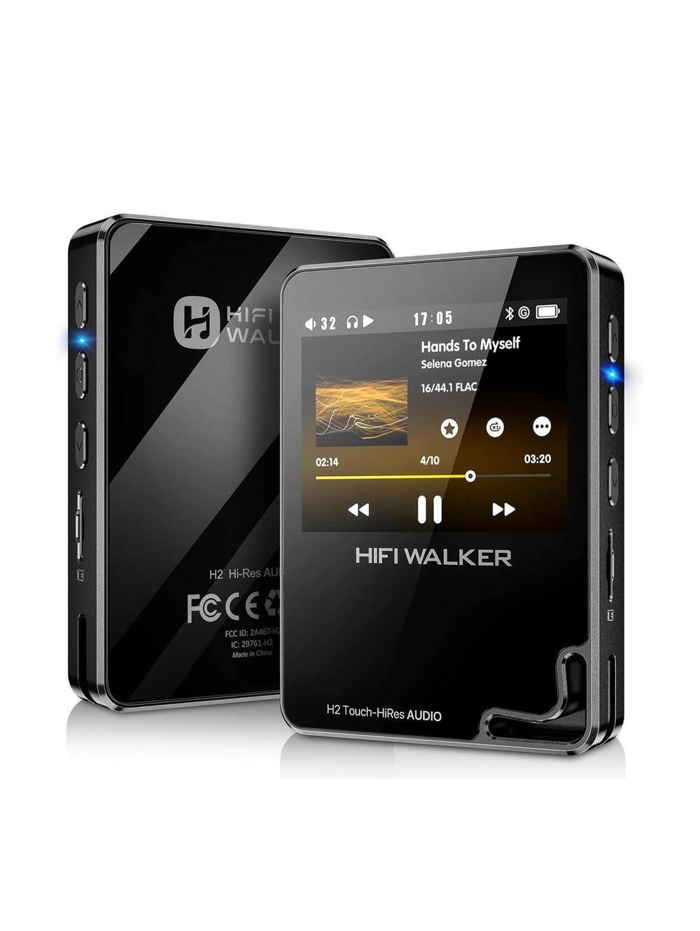 HIFI WALKER H2 Touch, Hi Res MP3 Player with Bluetooth, 2.4” HD Touch Screen